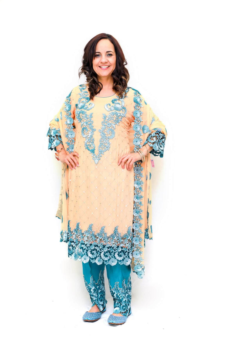 Sequenced Dress Shalwar Kameez- Trendz & Traditionz Boutique