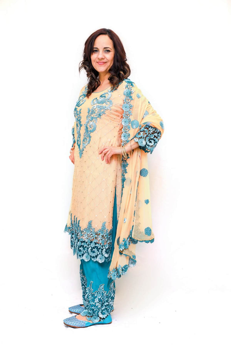 Sequenced Dress Shalwar Kameez- Trendz & Traditionz Boutique