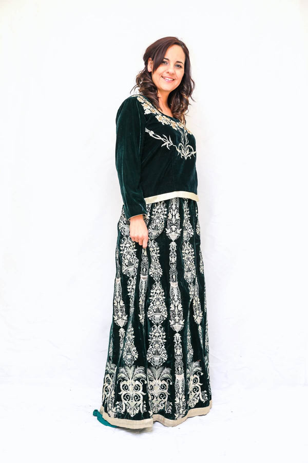 Velvet Embroidered Skirt and Blouse - Trendz & Traditionz Boutique 