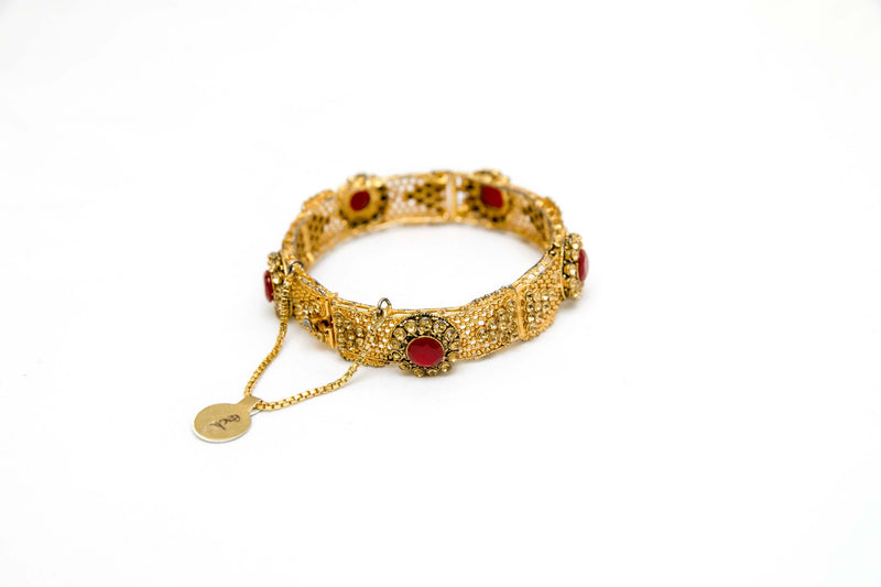 Indian Pakistani Ruby Bracelet Bangle Kada - Trendz & Traditionz Boutique 