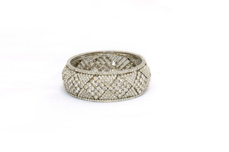 Silver Indian Zircon Bracelet Bangle - Trendz & Traditionz Boutique