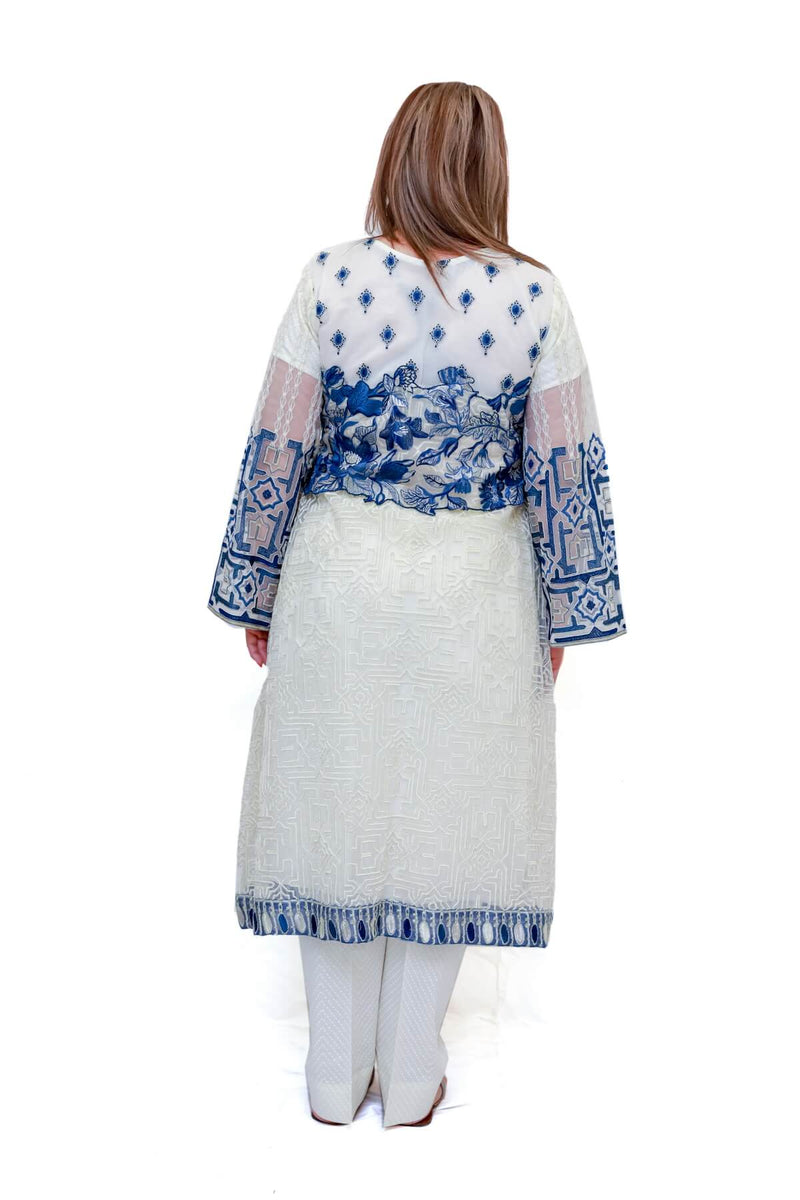 Indian Pakistani Net Embroidery Suit - Trendz & Traditionz Boutique