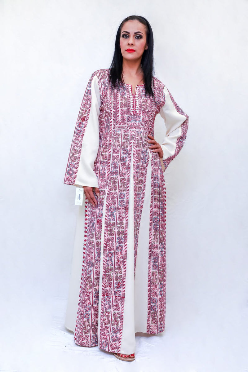 Embroidery Cross Stitch Gown-Trendz & Traditionz Boutique