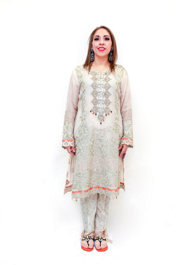 Silk Embroidered Dress-Salwar Kameez- Trendz & Traditionz Boutique