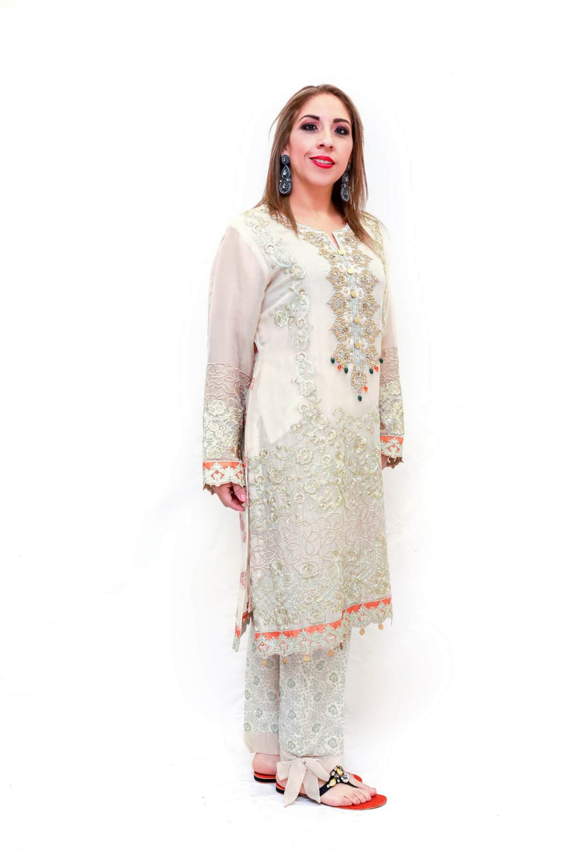 Silk Embroidered Dress-Salwar Kameez- Trendz & Traditionz Boutique