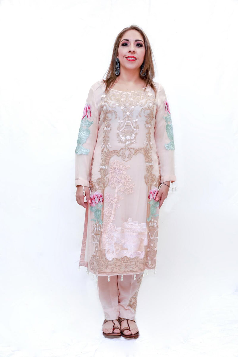 Indian Pakistani Cotton Dress Silk Scarf-Trendz & Traditionz Boutique
