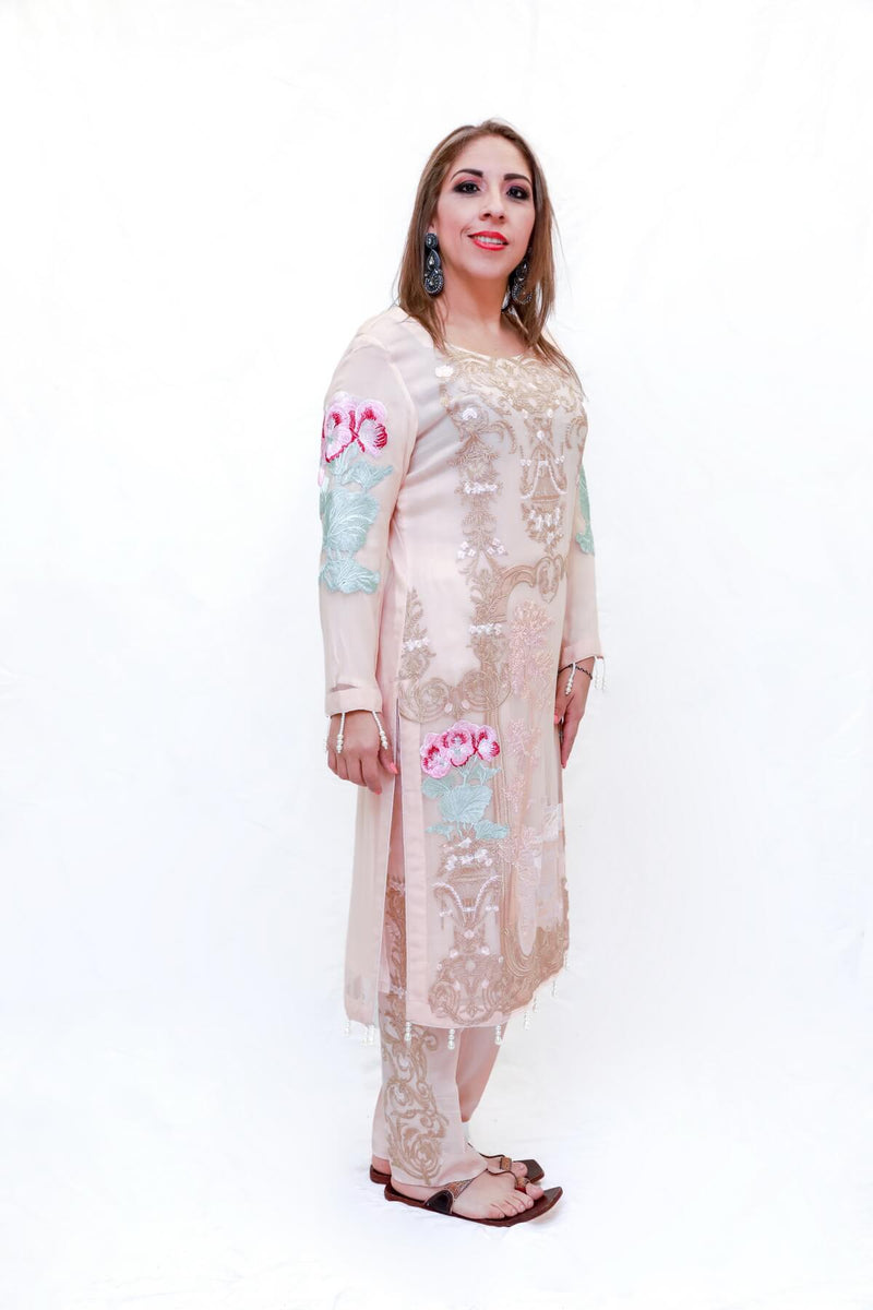 Indian Pakistani Cotton Dress Silk Scarf-Trendz & Traditionz Boutique
