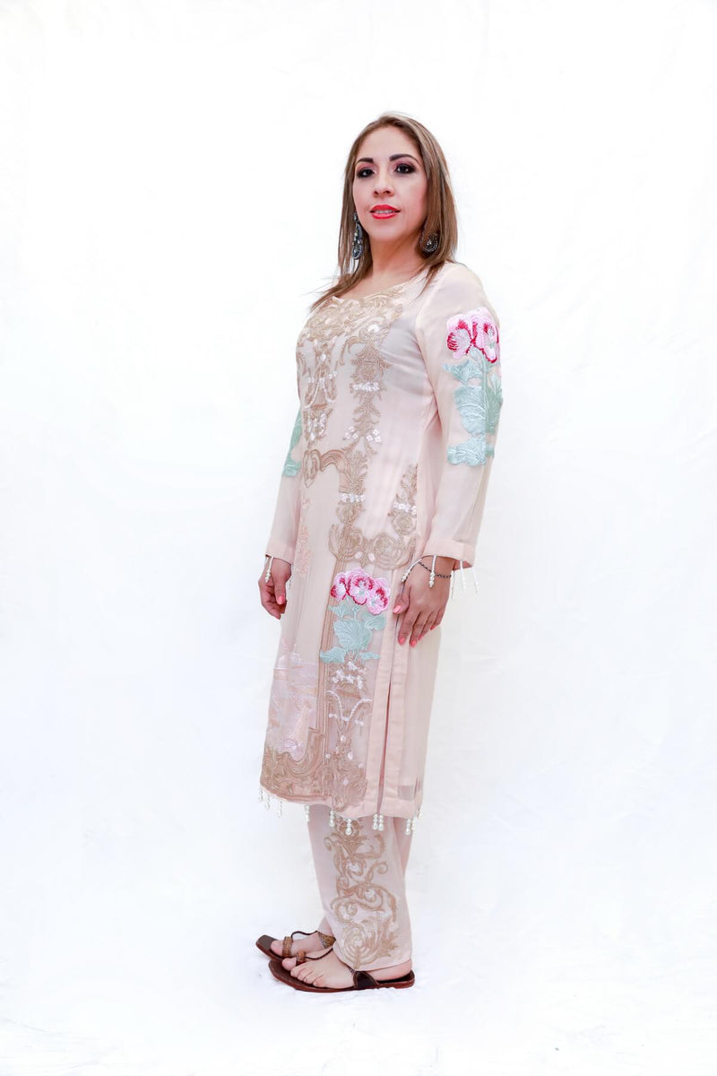Indian Pakistani Cotton Dress Silk Scarf-Trendz & Traditionz Boutique