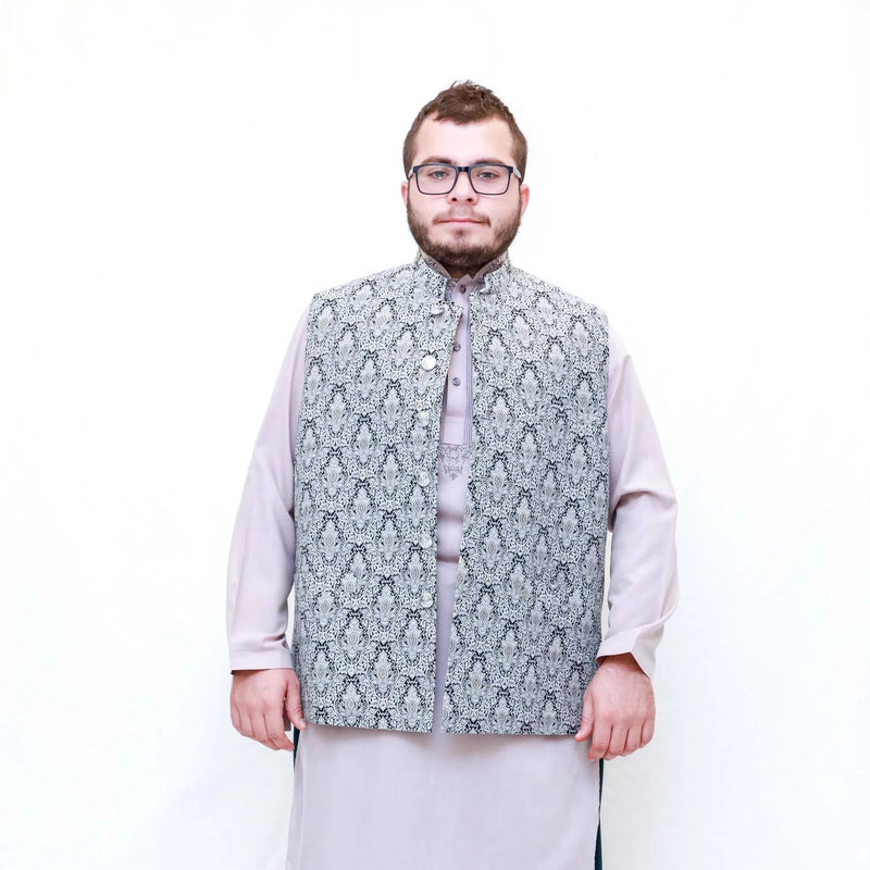 Men Cotton Embossed Vest - Trendz & Traditionz Boutique
