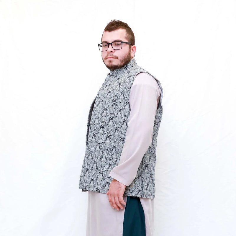 Men Cotton Embossed Vest - Trendz & Traditionz Boutique