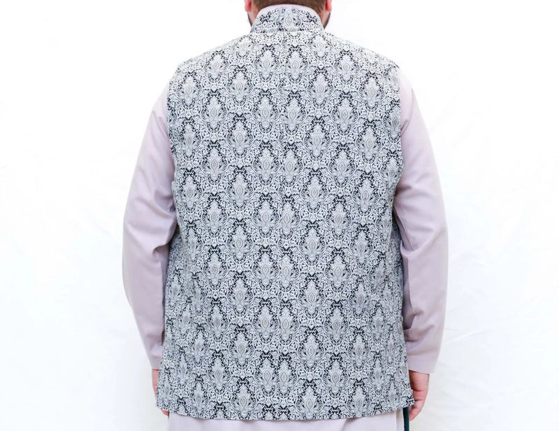 Men Cotton Embossed Vest - Trendz & Traditionz Boutique