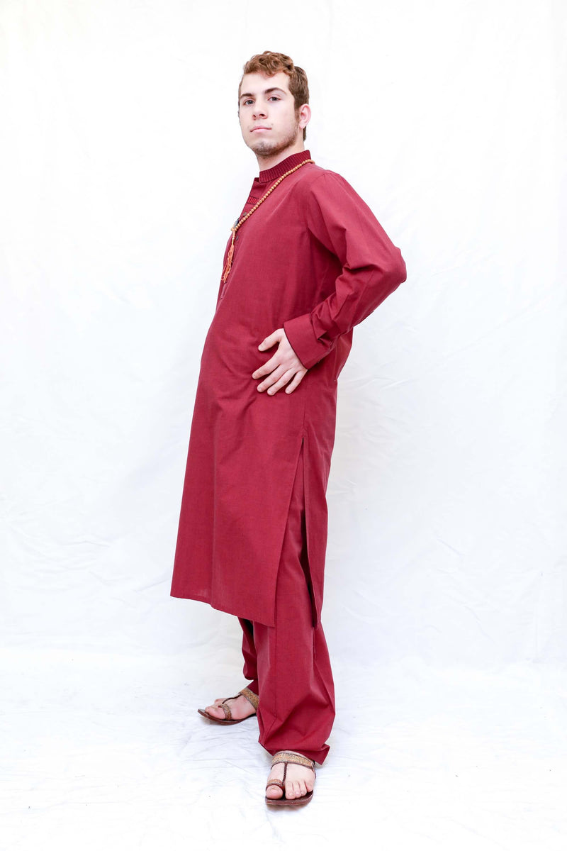 Red Cotton Suit-Salwar Kameez- Trendz & Traditionz Boutique
