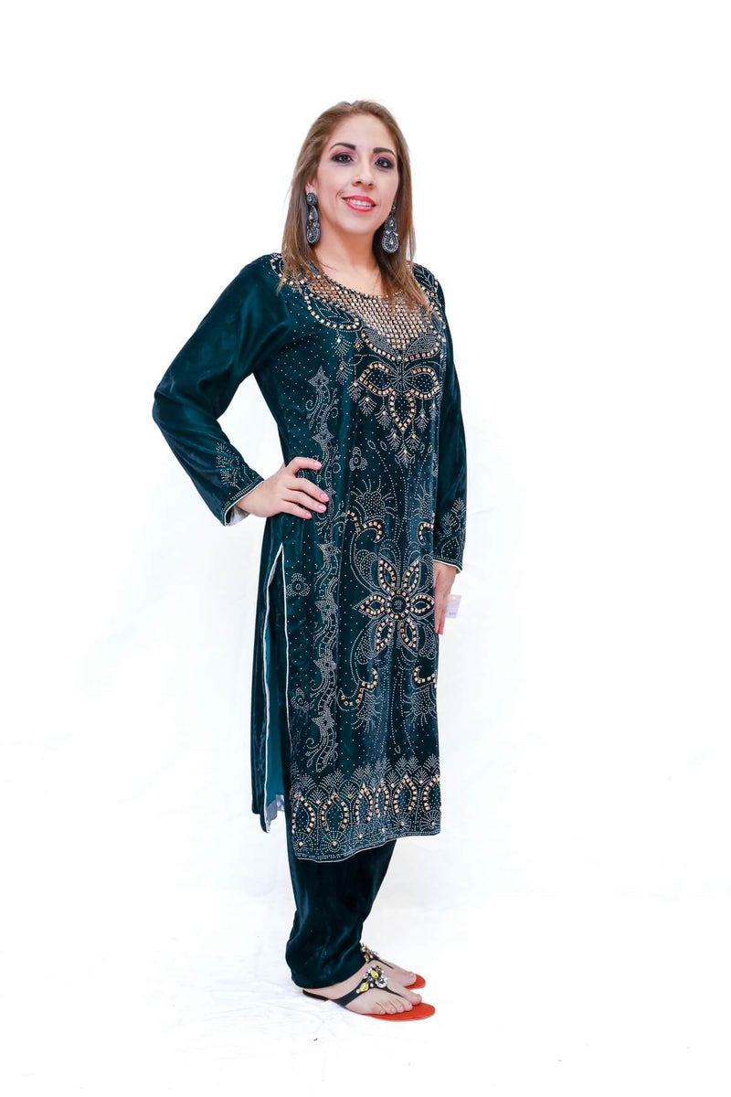 Velvet Salwar Kameez Suit - Trendz & Traditionz Boutique