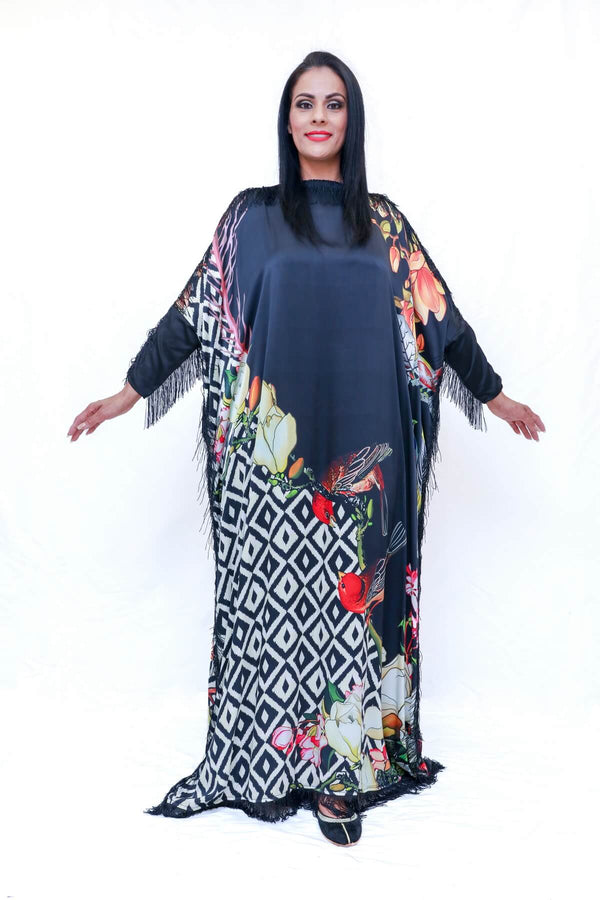 Silk Printed Gown- Trendz & Traditionz Boutique