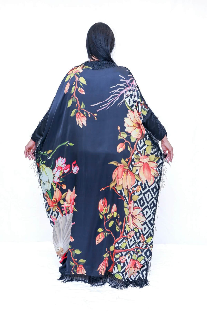 Silk Printed Gown- Trendz & Traditionz Boutique