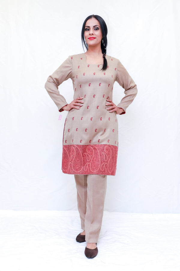 Indian Pakistani Kashmir Wool Embroidery Dress-Trendz & Traditionz Boutique.