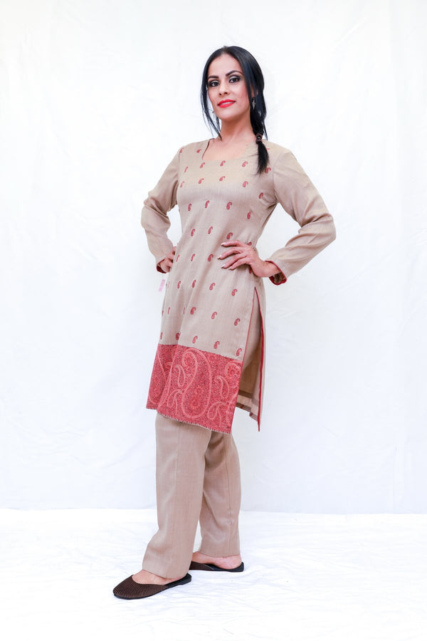 Indian Pakistani Kashmir Wool Embroidery Dress-Trendz & Traditionz Boutique.