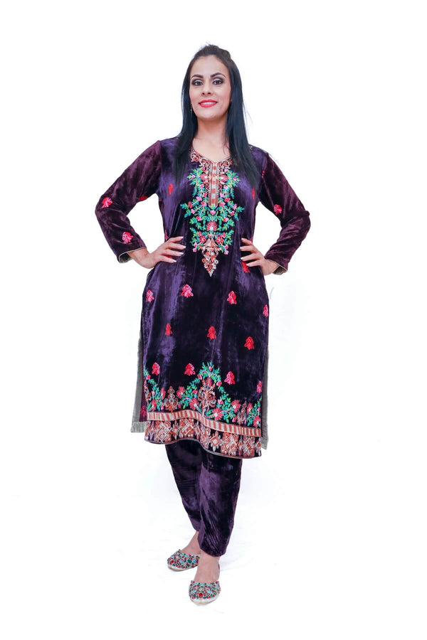 Velvet Shalwar Kameez Suit - Trendz & Traditionz Boutique 