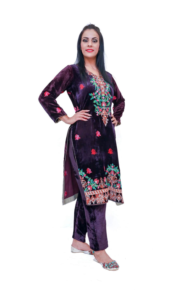 Velvet Shalwar Kameez Suit - Trendz & Traditionz Boutique 