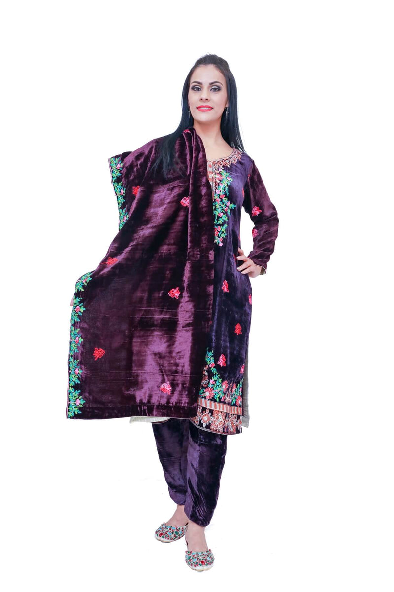 Velvet Shalwar Kameez Suit - Trendz & Traditionz Boutique 