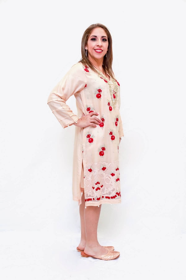 Silk Embroidery Agha Noor Shirt- Trendz & Traditionz Boutique