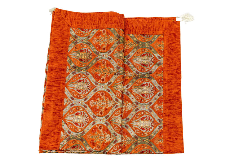 Turkish-Ottoman Orange Bed Cover- Trendz & Traditionz Boutique