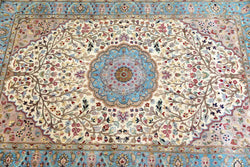 Pakistani Handmade Wool Rug with Motifs-Trendz & Traditionz Boutique