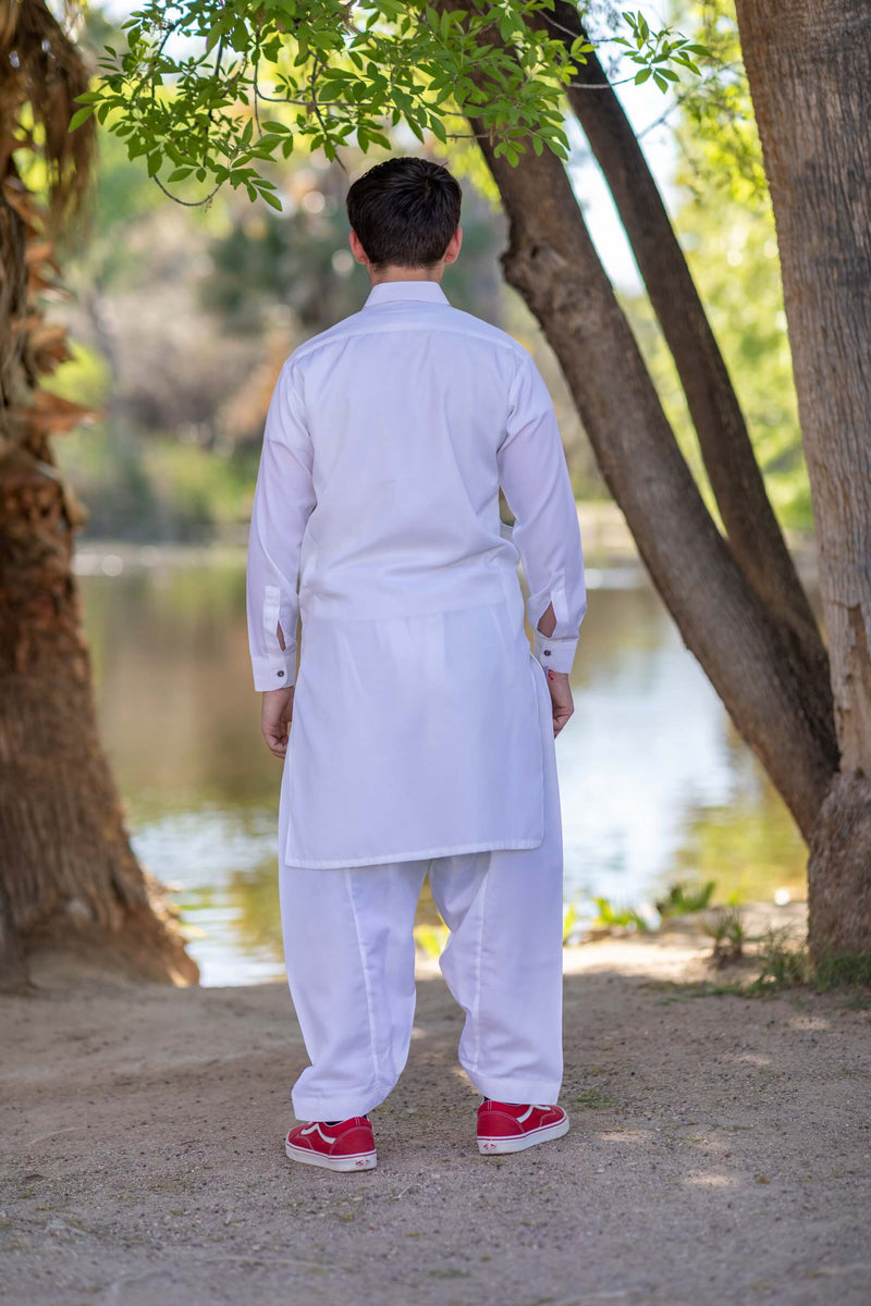 Men White Cotton Salwar Kemeez- Trendz & Traditionz Boutique