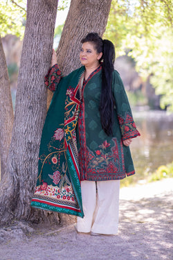 Green Cotton Suit-Salwar Kameez - Trendz & Traditionz Boutique