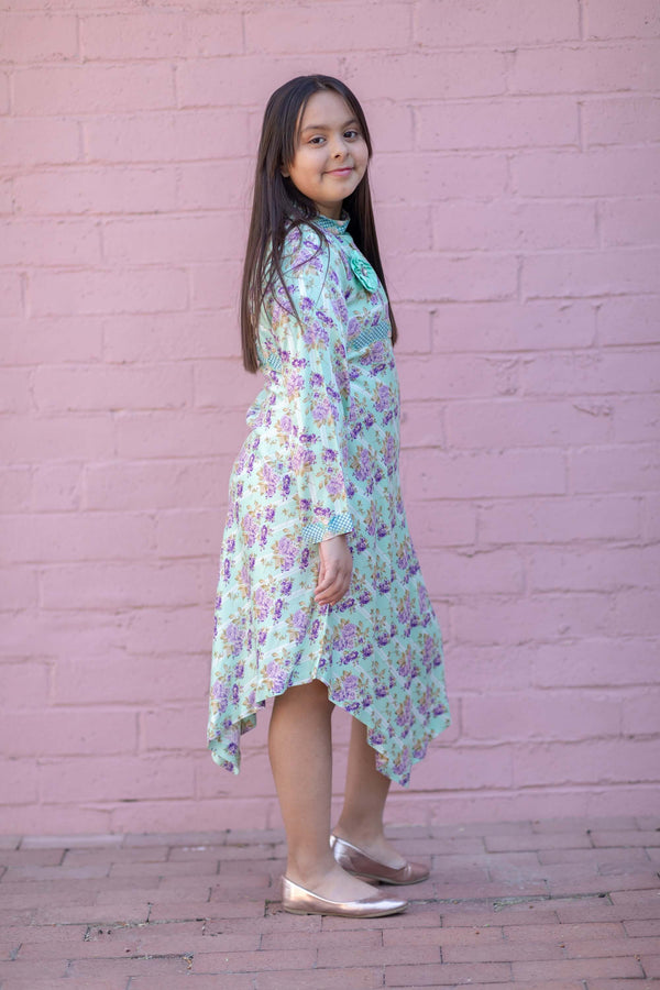 Rayon Floral Printed Dress for Girls - Trendz & Traditionz Boutique