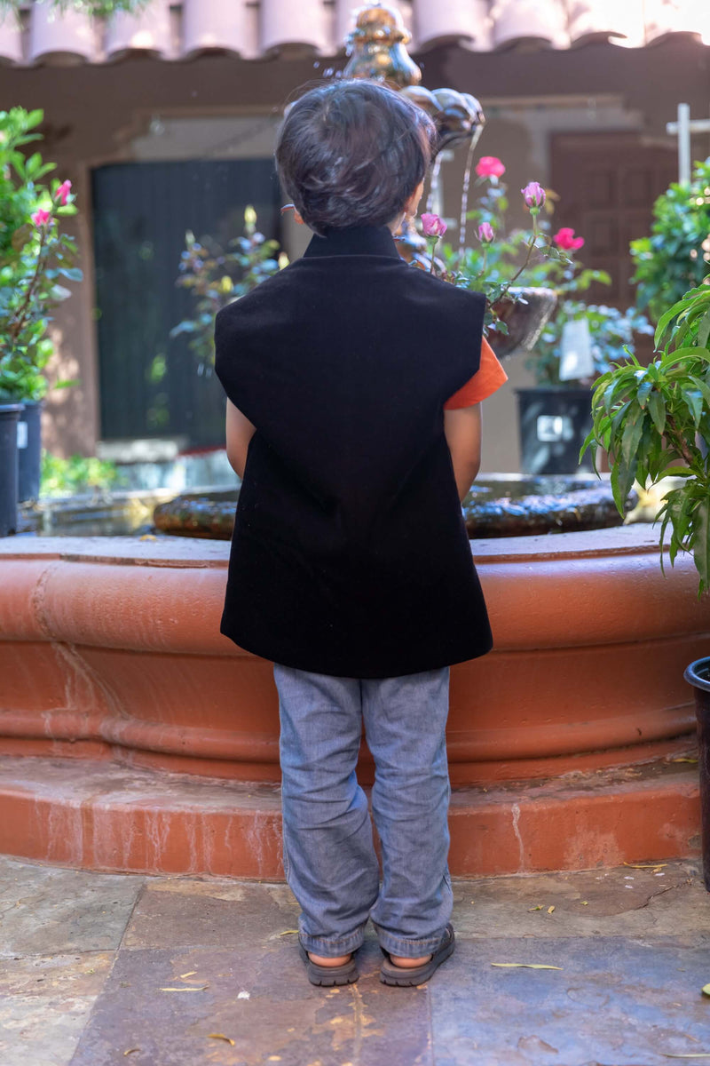 Boys Black Corduroy Vest- Trendz & Traditionz Boutique