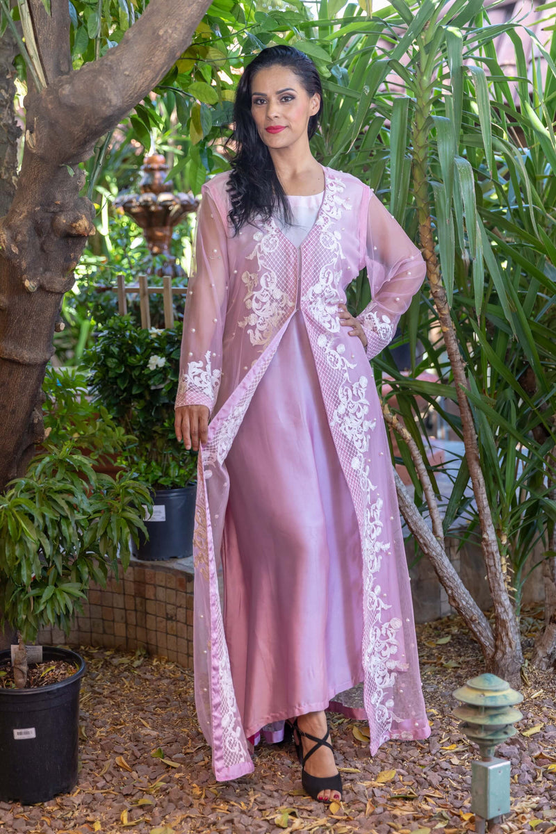 Pink Tulle Dress with Pearls - Trendz & Traditionz Boutique