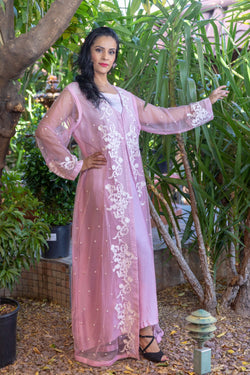 Pink Tulle Dress with Pearls - Trendz & Traditionz Boutique