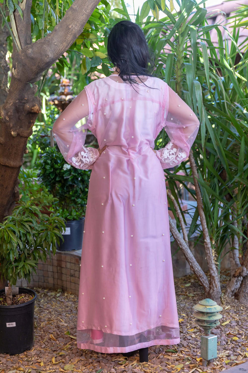 Pink Tulle Dress with Pearls - Trendz & Traditionz Boutique