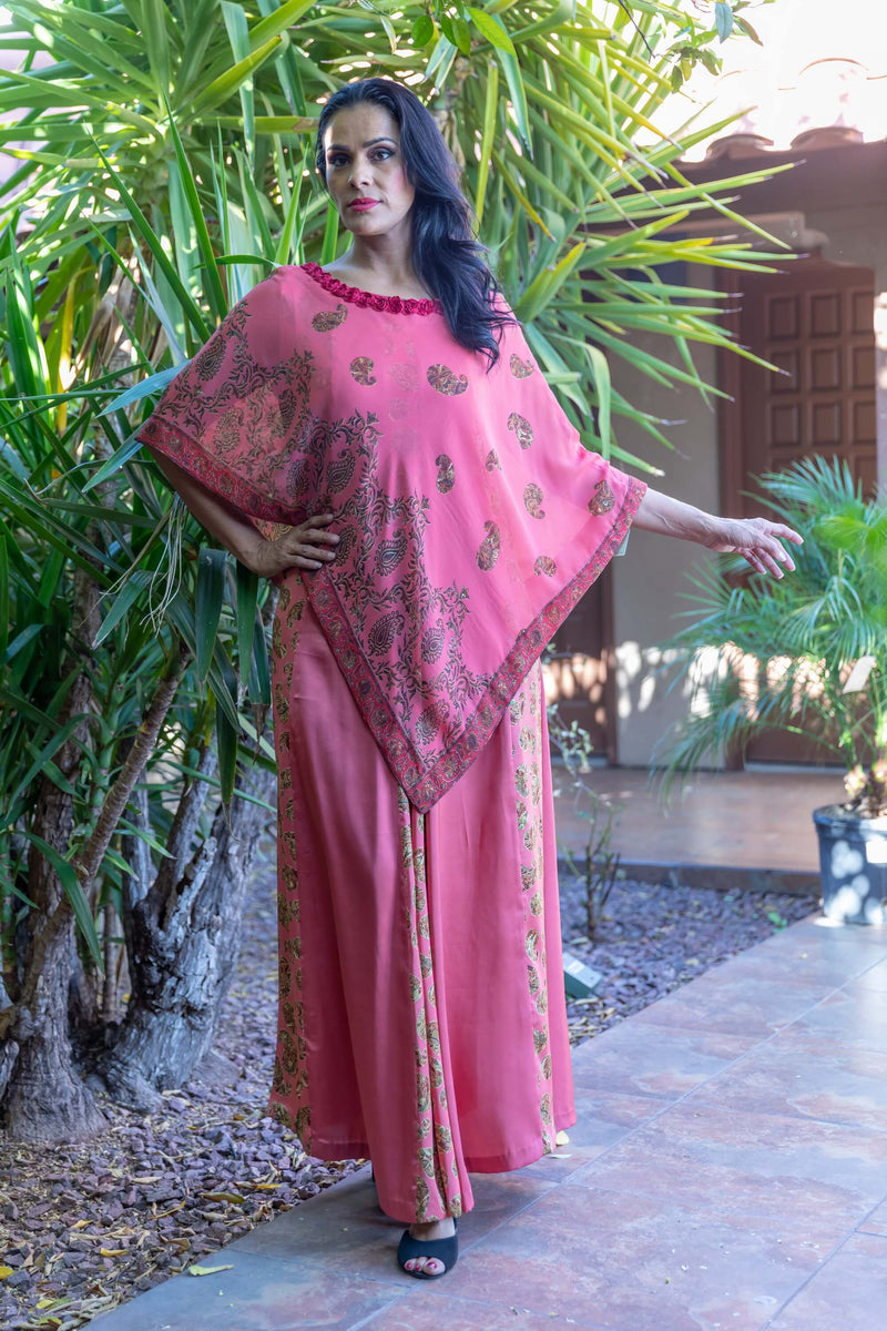 Silk Printed Long Dress- Maxi - Trendz & Traditionz Boutique