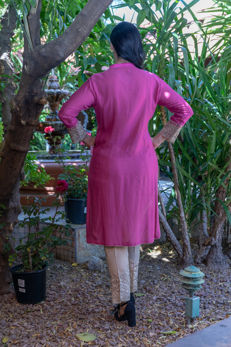Pink Cotton Silk Salwar Kameez Suit - Trendz & Traditionz Boutique