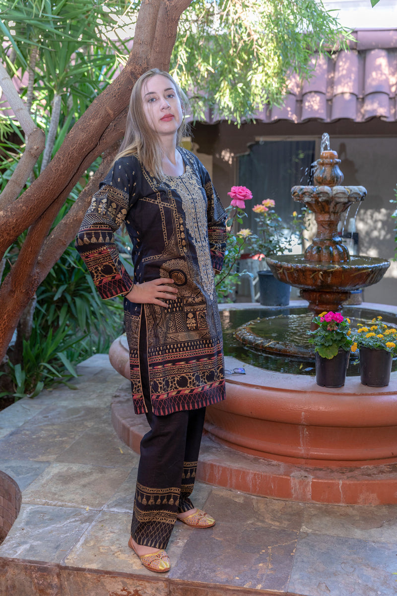 Cotton black deals suit