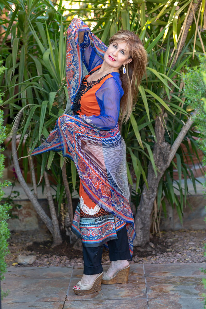 Orange Cotton Dress - Trendz & Traditionz Boutique