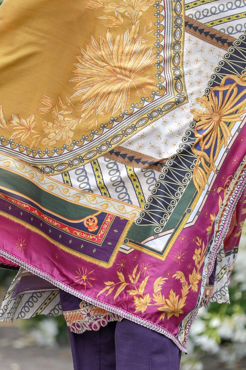 Purple Silk Rayon Mix Suit - Salwar Kameez - Trendz & Traditionz Boutique 