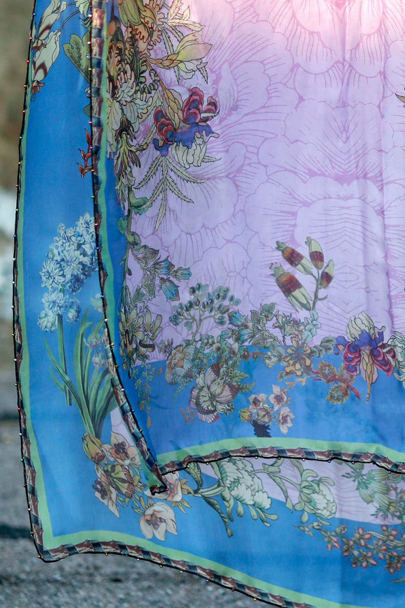Tan Cotton Salwar Kameez Suit with Floral Embroidery - Trendz & Traditionz Boutique 