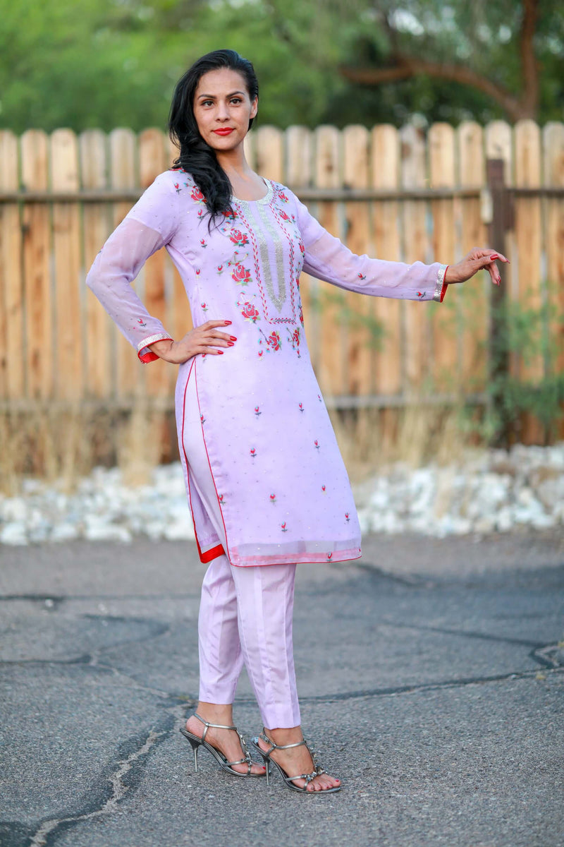 Pink Pure cotton Lining and Weaving Kurtis