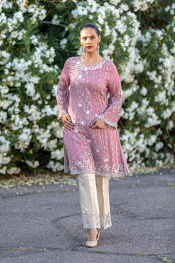 Pink Chiffon Salwar Kameez Suit - Trendz & Traditionz Boutique