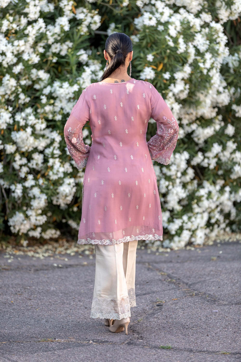 Pink Chiffon Salwar Kameez Suit - Trendz & Traditionz Boutique