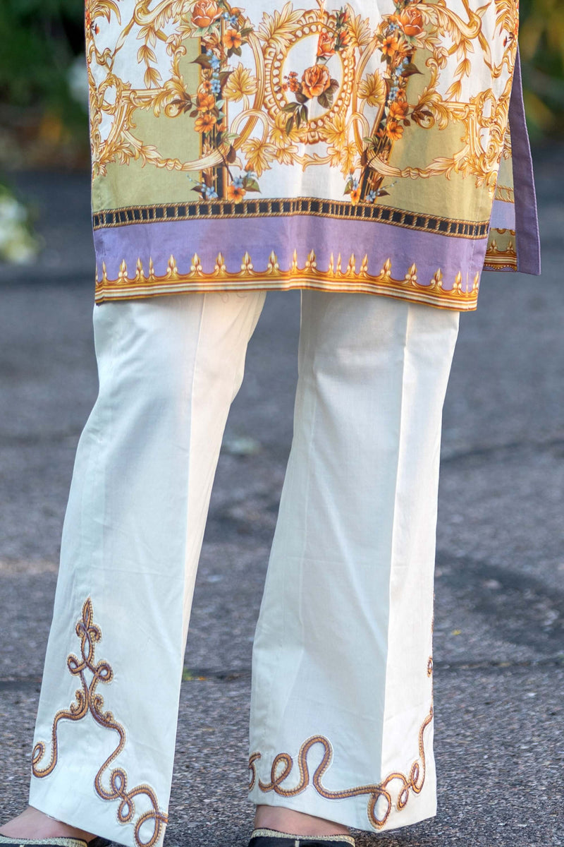 Elan Mauve Suit Lawn-Cotton Suit - Trendz & Traditionz Boutique
