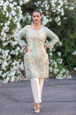 Silk Embroidered Salwar Kameez Suit - Trendz & Traditionz Boutique