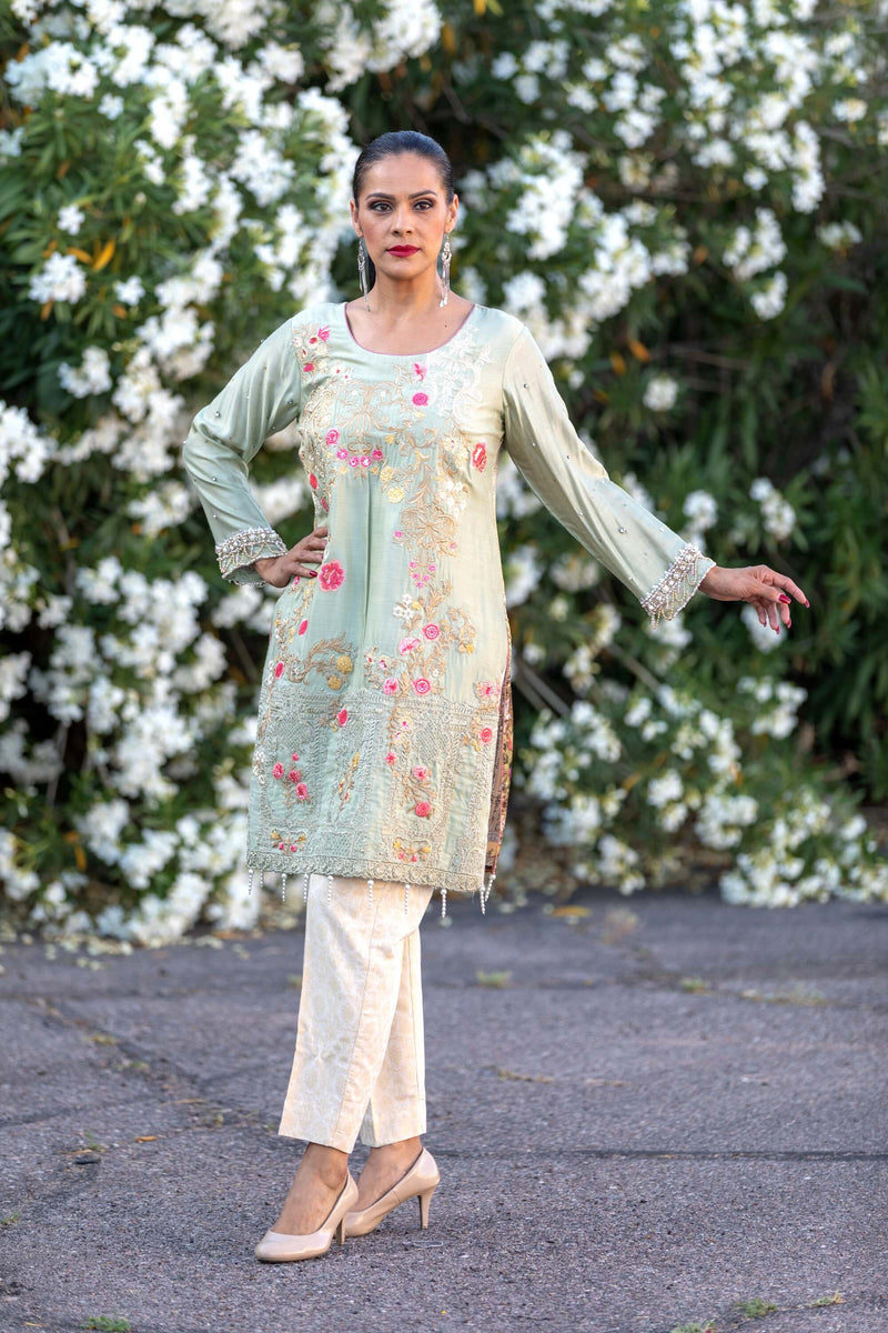 Silk Embroidered Salwar Kameez Suit - Trendz & Traditionz Boutique