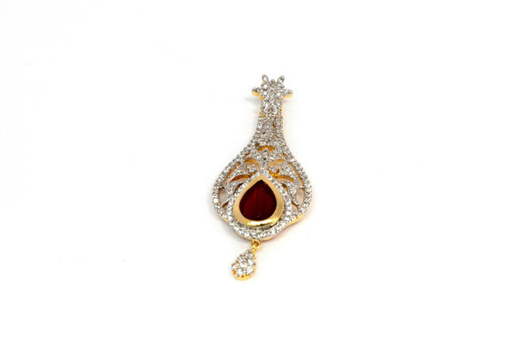 Pendant with Synthetic Ruby - Trendz & Traditionz Boutique