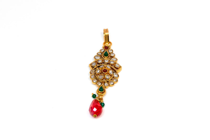 Gold Jewel Studded Pendant - Trendz & Traditionz Boutique