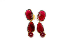 Ruby Red Dangle Earrings - Trendz & Traditionz Boutique