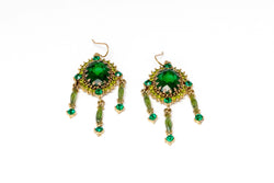 Green Dangling Earrings - Trendz & Traditionz Boutique